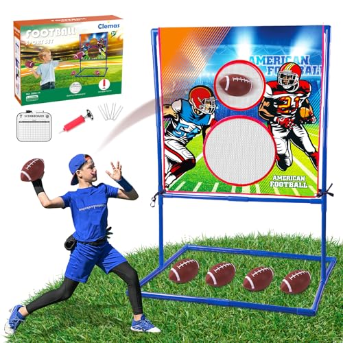 Clemas Throwing Target Game - American Football - Football Gifts for Kids 6-8 Boys 8-12 - Inspired Outdoor Fun for Children | Teenager | All Ages Perfect for Parties, Gatherings, and Family Events