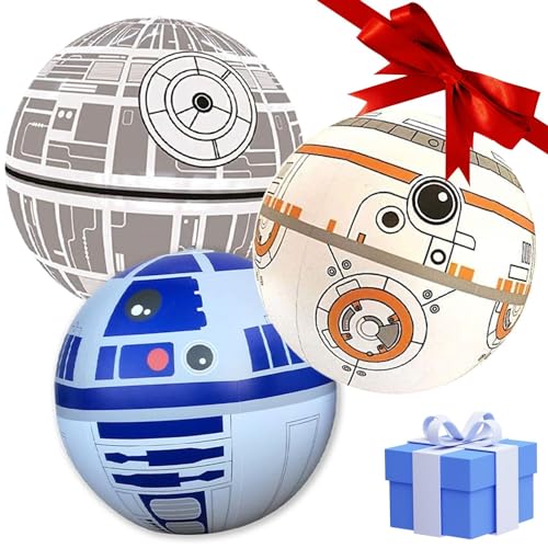 NINOSTAR Large Play Balls Set of 3 - Fun Indoor and Outdoor Gift, Size 14 Inches - Can Use for Play/Room Decor/Party Decor/Pool Inflatable Water Toys