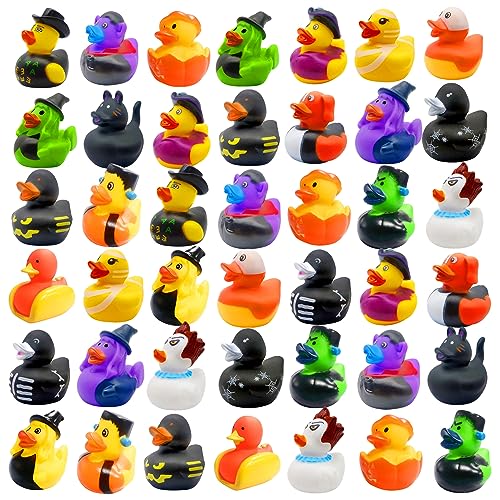 36 Pcs Halloween Rubber Ducks,Baby Showers Accessories Jeep Duckies Bath Toys for Kids Halloween Party Favors,Gift Exchange (Halloween)