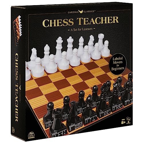 Spin Master Games, Cardinal Classics, Chess Teacher Strategy Board Game for Beginners, Classic Game, Family Games, for Kids, for Ages 8+