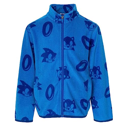 SEGA Sonic The Hedgehog Big Boys Fleece Zip Up Jacket Blue 10-12