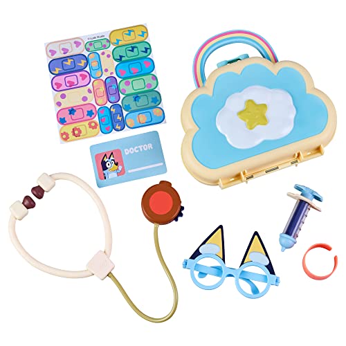 Bluey Cloud Bag , Doctor Check Up Set, Toy Playset with 7 Play Pieces