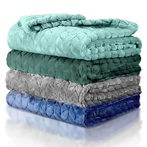 Frienda 4 Pcs Baby Fuzzy Blanket Fluffy Baby Blanket for Boys Girls Soft Warm Baby Receiving Blankets Nursery Bed Blanket Toddler Infant Newborn Receiving Blanket, 32 x 24 Inch (Classic Color)