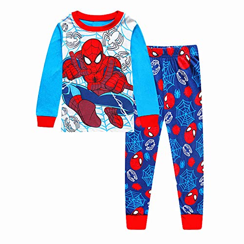 N‘aix Spiderman Children's Pajamas Set 2-7T PJS Cotton Sleepwear Little Boys Kids Pajamas (Spiderman-T9, 5T)