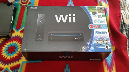 Nintendo Wii Console Black with Wii Sports and Wii Sports Resort