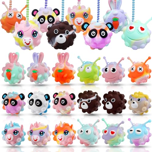 KissFree 18 PACK Animal Pop Balls Party Favors for Kids,3D Pop Balls Its Fidget Toys,Birthday Gifts for Kids,Goodie Bag Stuffers,Pinata Stuffers,Carnival Prizes,Treasure Box Toys,Classroom Prizes