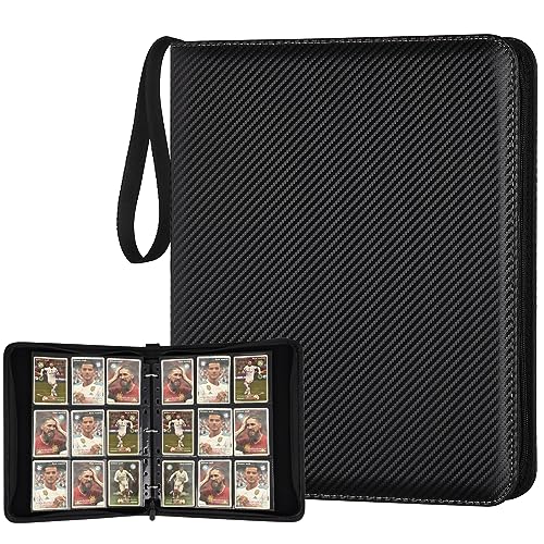 GERMUN 9 Pocket Card Binder, Premium Zip Trading Card Binder, 720 Double Sided Pocket PU Collection Binder, Collector Album, Card Folder for MTG, TCG, Sports Cards, (Black)