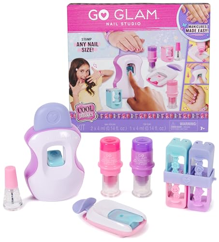 Cool Maker, GO GLAM Studio Nail Kit, Style 200 Nails with 4 Designs, 2 Polish Applicators & Nail Mask, Arts and Crafts Kids Toys for Girls Ages 7+