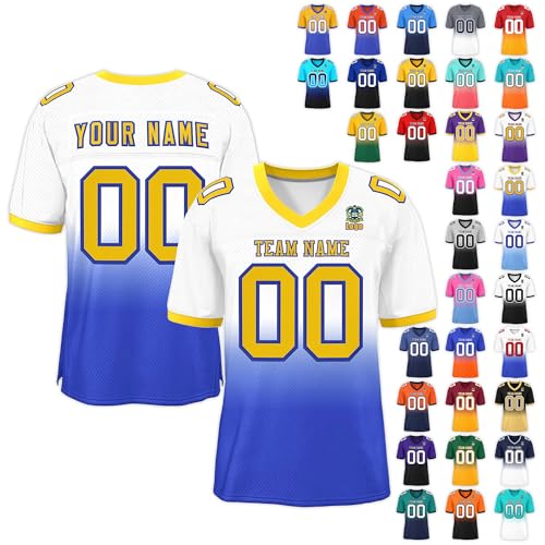 Custom Football Jersey Personalized Jersey Add Name Number Team Name & Logo Football Jersey for Men Women Youth Kids