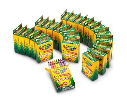 Crayola Crayons Bulk (24 Packs), Back to School Supplies for Preschool & Kindergarten, Bulk Crayons for Kids, Classroom Supplies