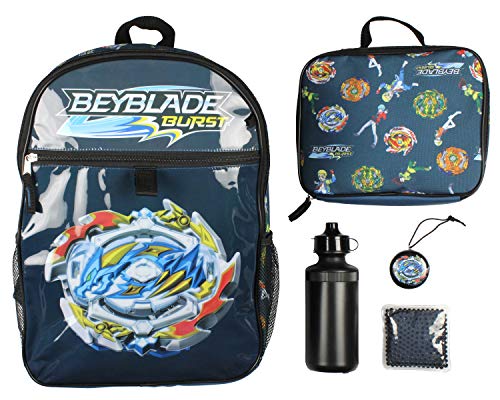 INTIMO Beyblade Burst Spinner Tops Backpack Lunch Bag Water Bottle Ice Pack 5 PC Mega Set