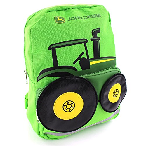 John Deere Boys' Tractor Toddler Backpack, Lime Green, One Size