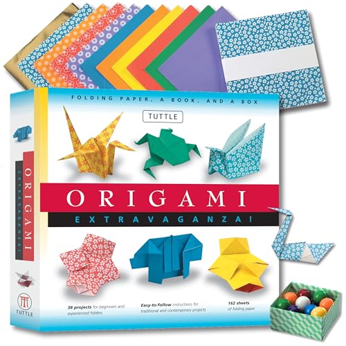 Origami Extravaganza! Folding Paper, a Book, and a Box: Origami Kit Includes Origami Book, 38 Fun Projects and 162 Origami Papers: Great for Both Kids and Adults