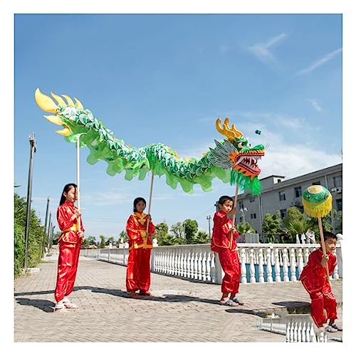 ELJHY 4m Dragon Dance Costume Propsfor 4 Players Chinese New Year Dragon Dance Performance for Outdoor Sports Activities