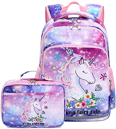 girls backpack and lunch box