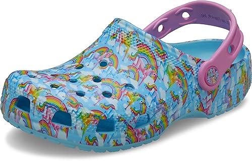 Crocs Classic Lisa Frank Clogs, Kids and Toddler Shoes, Arctic, 6 US Unisex Big