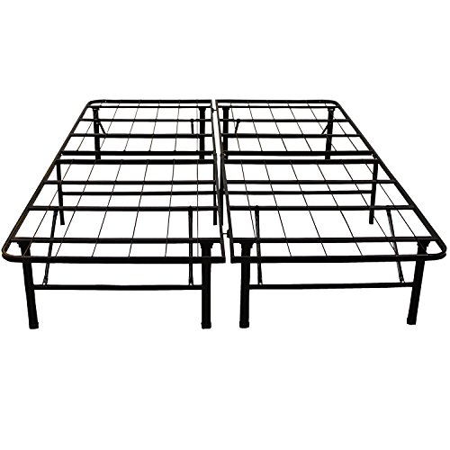 Classic Brands Hercules Black Heavy Duty Metal 14-Inch Platform Mattress Foundation Bed Frame - Queen