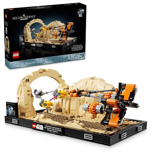 LEGO Star Wars: The Phantom Menace Mos ESPA Podrace Diorama, Build and Display Model for Adults, Star Wars Fan Gift with Anakin Skywalker's Podracer, 75380