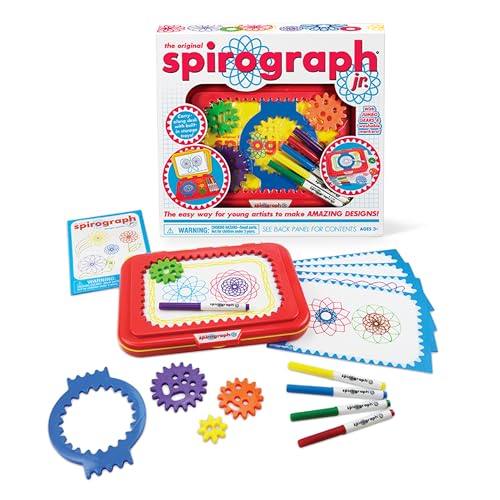 Spirograph Jr. — Jumbo Sized Gears Classic Retro Toy For Spiral Drawing Art Design Toy Kit for Smaller Hands — For Kids Ages 3 and Up