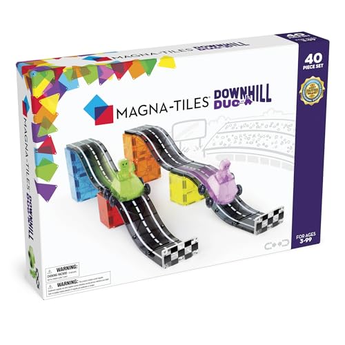 MAGNA-TILES Downhill Duo 40-Piece Magnetic Construction Set, The Original Magnetic Building Brand