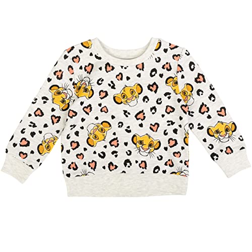 Disney Lion King Simba Little Girls French Terry Fashion Pullover Sweatshirt Multicolor 6-6X