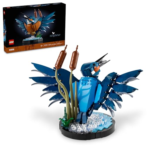 LEGO Icons Kingfisher Bird Model, Creative Set for Adults to Build and Display, Relaxing Project for Bird Enthusiasts, Ideal for Home and Office Décor, Gift for Bird Lovers, 10331