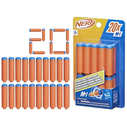 Nerf N Series N1 Darts, Includes 20 Refill Darts, Compatible Only with Nerf N Series Blasters, Outdoor Games, Ages 8+