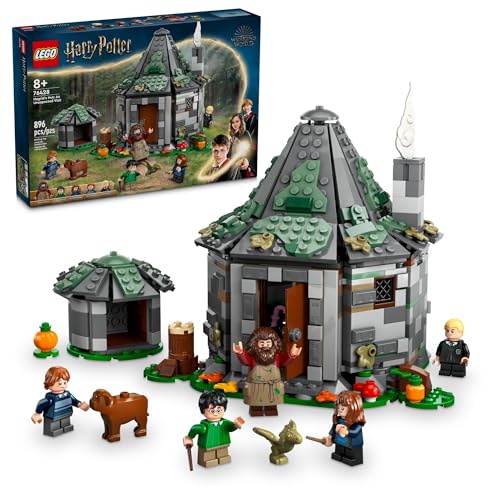 LEGO Harry Potter Hagrid's Hut: an Unexpected Visit - Harry Potter Toy for Boys & Girls Ages 8+ - Kids Building Toys W/Buildable House, 7 Minifigures & Dragon - 76428