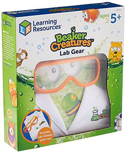 Learning Resources Beaker Creatures Lab Gear - 2 Pieces, Ages 5+ Lab Coat & Glasses for Kids, Science Exploration Games, STEM Toys for Kids