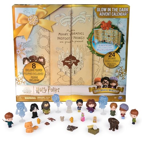 Wizarding World Harry Potter, Micro Magical Moments Glow in the Dark Advent Calendar 2024, 24 Surprise Toys, Christmas Countdown Calendar for Ages 6+