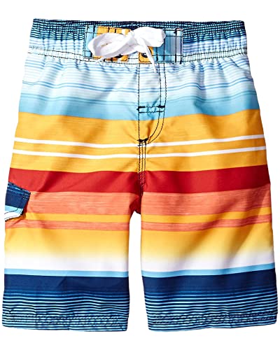 Kanu Surf boys Echo Quick Dry Upf 50+ Beach Swim Trunks, Victor Navy/Orange, 12-Oct US