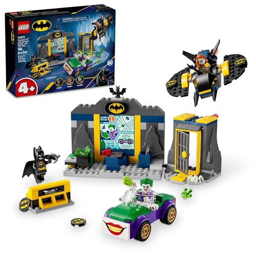 LEGO DC Batman: The Batcave with Batman, Batgirl & The Joker, Fun Super Hero Toy, Gift for Kids Ages 4 and Up with Batman Action Figures, 76272