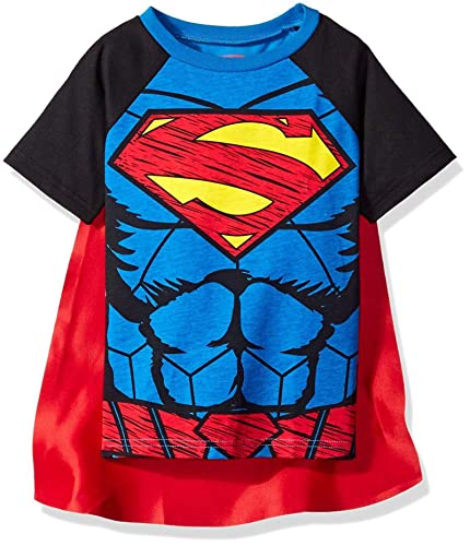 WARNER BROS Justice League Superman Little Boys Cosplay T-Shirt and Cape 6