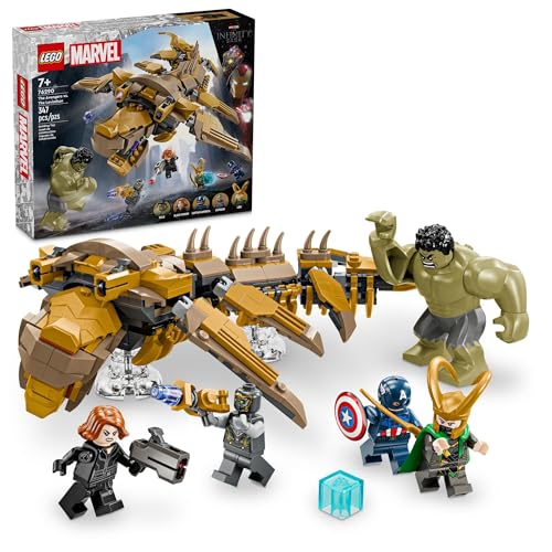 LEGO Marvel The Avengers vs. The Leviathan Superhero Toy, Building Set for Kids with Hulk Action Figure Plus 4 Marvel Minifigures, Avengers Birthday Gift for Boys and Girls Ages 7 and Up, 76290