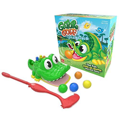 Gator Golf - Putt The Ball into The Gator's Mouth to Score Game by Goliath, Single, Gator Golf, 27 x 27 x 12.5 cm for age 3+ years