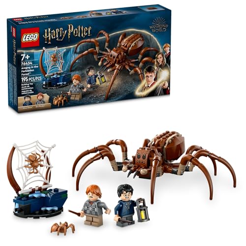 LEGO Harry Potter Aragog in The Forbidden Forest, Spider Toy Playset for Kids, Harry Potter Collectible with Magical Creature and 2 Minifigures, Harry Potter Toy for 7 Year Old Boys and Girls, 76434