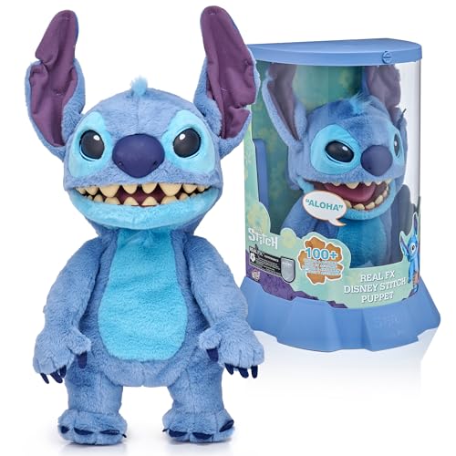 WOW! Stuff: RealFX Disney Stitch Plush from Lilo & Stitch- 18' Animatronic Plush, 100+ Action & Sound Combinations, Looks-Feels-Sounds Realistic! Stuffed Animal Plush, Ages 6+