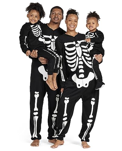 The Children's Place Baby Adult Family Matching, Holiday Pajama Sets, Fleece, Skeleton, Medium