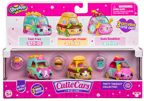 Shopkins Cutie Car S3 3 Pack-Asst 4 Childrens Toy