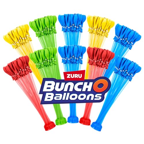 Original Bunch O Balloons Multi-Colored 330+ Rapid-Filling Self-Sealing Water Balloons (Amazon Exclusive 10 Pack) by ZURU Water Balloon for the Whole Family, Kids, Teens, Adults