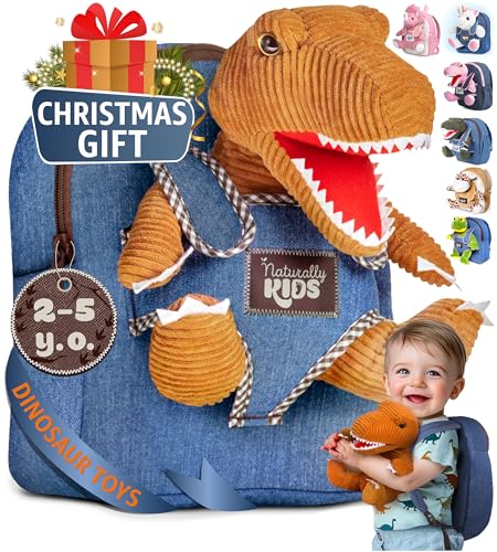 Dinosaur Toys for Kids 3-5, Dinosaur Toys for Kids 2-4, Gifts for 2 Year Old Boy, Gifts for 3 Year Old Boys, Toddler Dinosaur Backpack