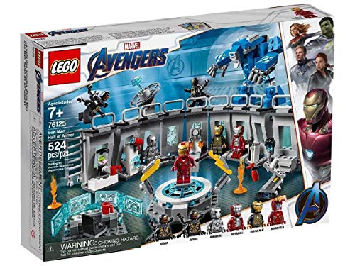 LEGO Marvel Avengers Iron Man Hall of Armor 76125 Building Kit, Tony Stark Iron Man Suit Action Figures (524 Pieces)