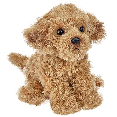 Bearington Caramel Dog 13 Inch Stuffed Dog - Puppy Stuffed Animal - Dog Plush - Goldendoodle Stuffed Animal Labradoodle