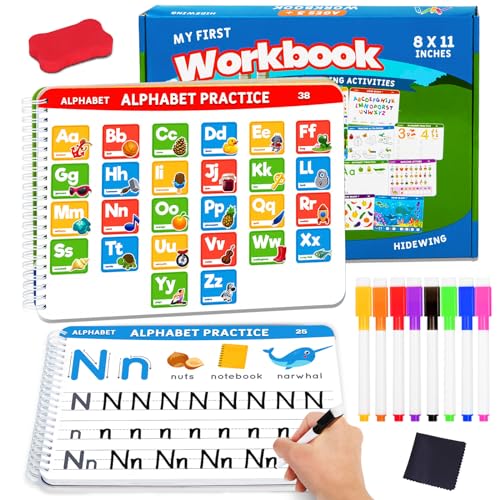 Preschool Learning Activities Educational Workbook: Preschool Handwriting Tracing Books | Autism Learning Materials | Alphabet Learning Toys | Pre k Workbooks | Montessori Busy Book for Kids Ages 3-5