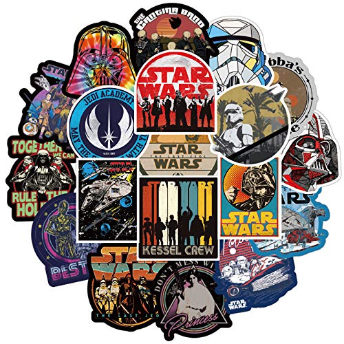 Claasic Move Stickers for Star War to Girls Teens Boys|100 Pcs|Waterproof Vinyl Stickers Pack for Laptop Luggage Phone Waterbottle Bike Hydroflasks,Cool Graffiti Decals Pack(Star War-100)