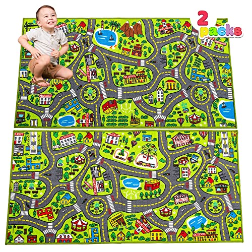 JOYIN Play Mat 80 x 150 cm for Children from 3 Years Old Large Circuit Mat for Games Room